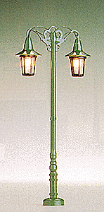 Brawa HO 5222 Historic Park Light, Double-Arm Hanging, Height: 3-1/2" 8.9cm