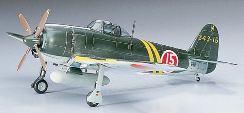 Hasegawa Models 136 Kawanishi N1K2-J local fighter Shiden Kai 1:72 SCALE MODEL KIT