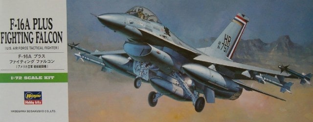 Hasegawa Models 231 F-16A Plus Fighting Falcon 1:72 SCALE MODEL KIT