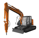 Hasegawa Models 66109 Hitachi Excavator Zaxis Breaker 1:35