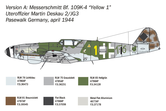 Italeri 2805 - SCALE 1 : 48 Bf 109 K-4