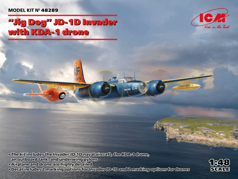 ICM 48289 US Navy Jig Dog JD1D Invader w/dron 1:48