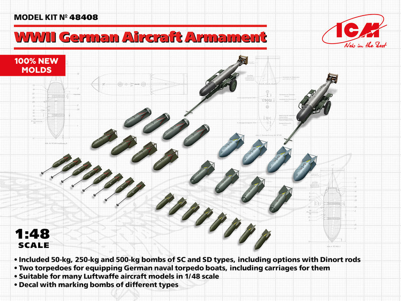 ICM 48408 WW2 German Aircraft Armament 1:48