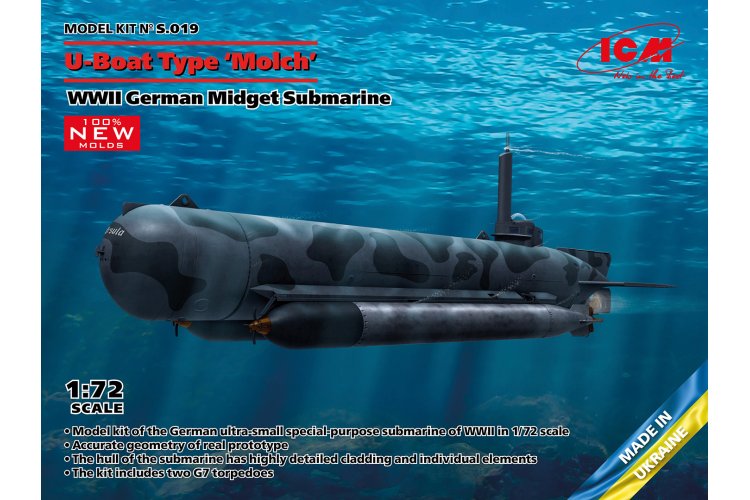 ICM S019 U-Boat Type Molch German Sub 1:72
