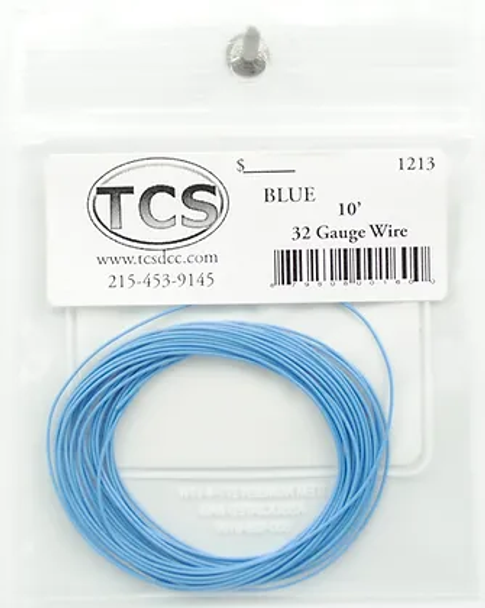 Train Control Systems 1224 32 Gauge Wire, Blue (20')