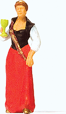Preiser HO 29105 Individual Figure, Wine Queen (Woman with Sash & Crown)