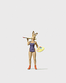 Preiser HO 29072 Individual Figures, Fantasy, Female Artist with Bunny Ears