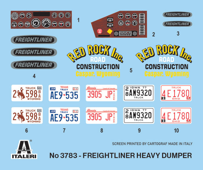 Italeri 3783 Freightliner Heavy Dumper Truck 1:24