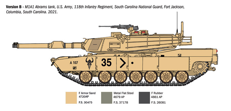 Italeri 6596 - SCALE 1 : 35 M1A1 Abrams