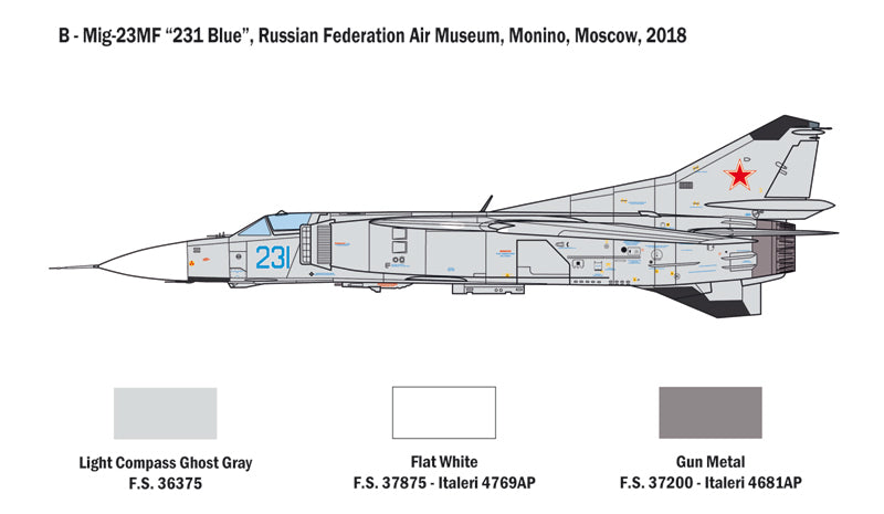 Italeri 2798 - SCALE 1 : 48 MiG-23 MF/BN FLOGGER