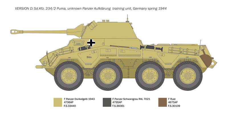 Italeri 6572 - SCALE 1 : 35 Sd.Kfz. 234/2 Puma