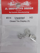 JL Innovative Design HO 314 Closed Tire Display, Unpainted (3-Pack)