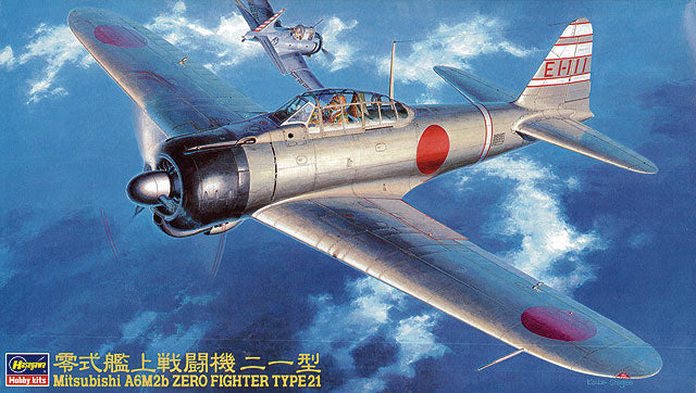 Hasegawa Models 9143 Mitsubishi Zero carrier fighter type 21 1:48 SCALE MODEL KIT