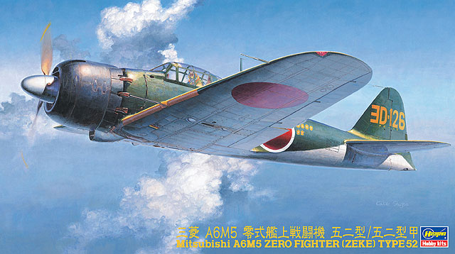 Hasegawa Models 19170 Mitsubishi A6M5 Zero Type Carrier Fighter Type 52/Type 52 A 1:48 SCALE MODEL KIT