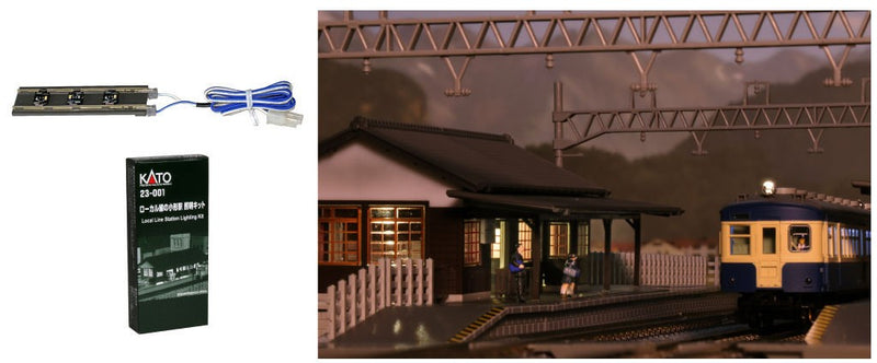Kato  Unitrack 23-001 Local Line platform Lighting Kit -- Includes 3 LED Station Lights, N Scale