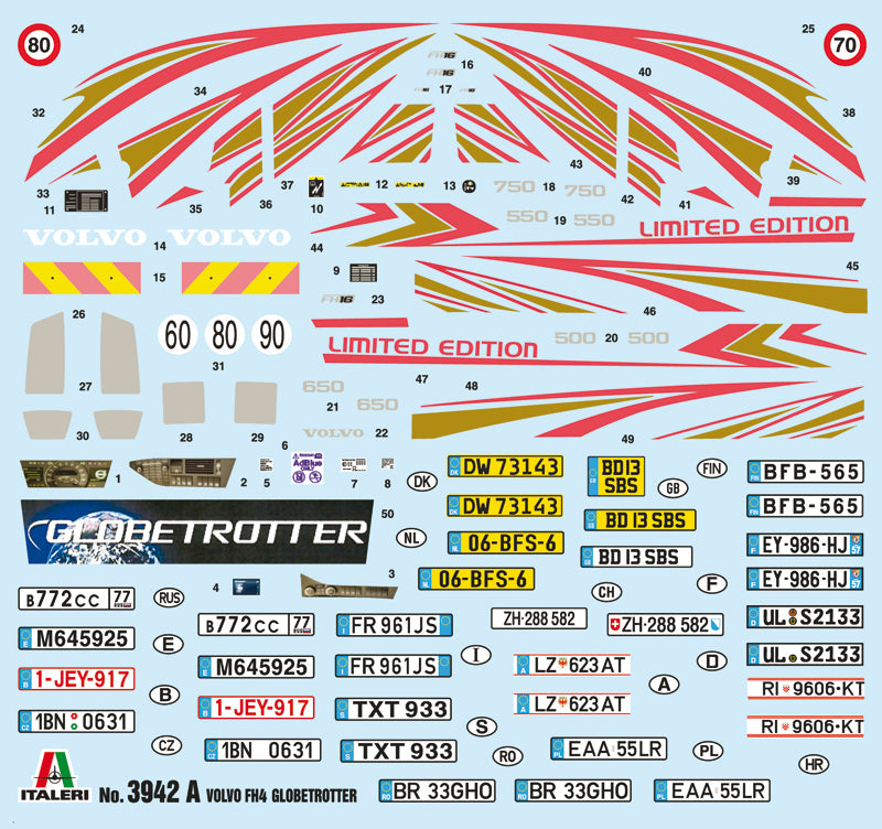 Italeri 3942 - SCALE 1 : 24 VOLVO FH4 Globetrotter Medium Roof