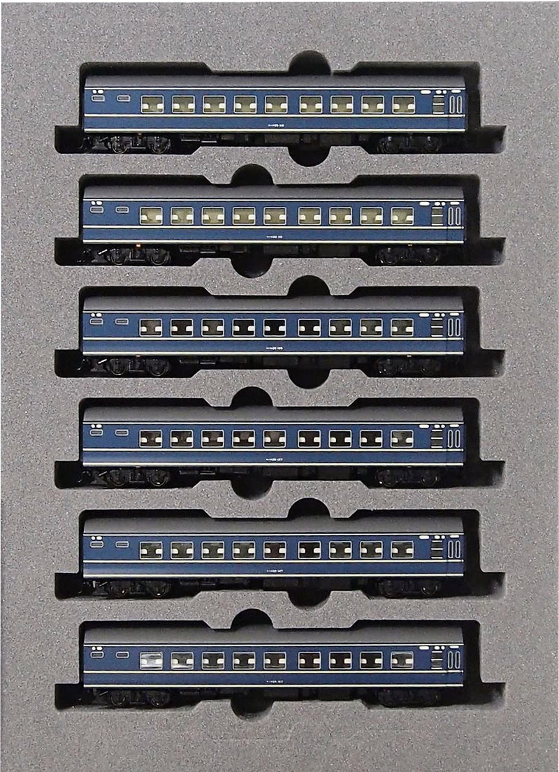 Kato N 101353 Nahane 20 Series Sleeper Add-On 6-Car Set, Blue Train