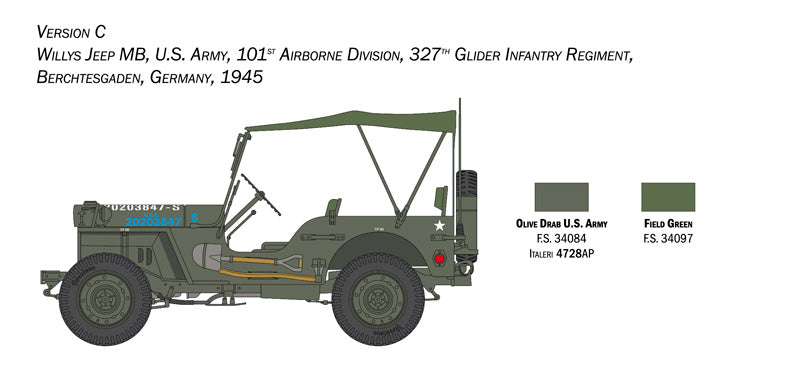 Italeri 3635 - SCALE 1 : 24 Willys Jeep MB 80th Anniversary 1941-2021