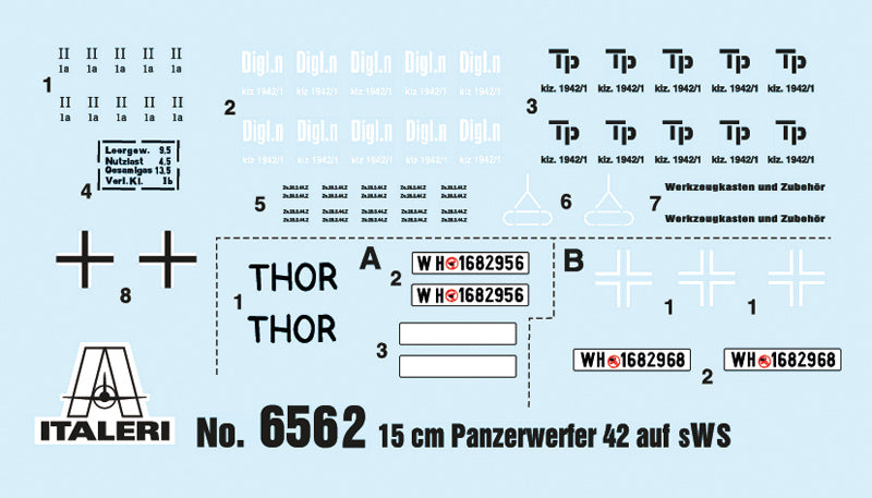 Italeri 6562 - SCALE 1 : 35 15 cm. Panzerwerfer 42 auf sWS