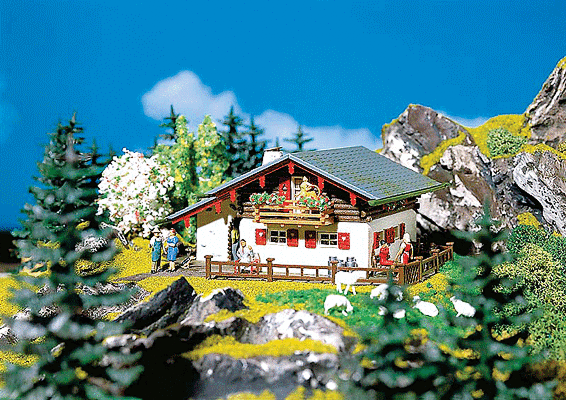 Faller HO 130287 Large Mountain Chalet, 5 x 3-3/4" 12.7 x 9.3cm