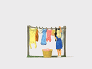 Preiser HO 28110 Laundry Day, Woman Hanging Clothes