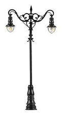 Faller HO 180106 LED Double Suspended Ball Lamp Park Light on Mast, Adjustable height up to 2-15/16" 7.5cm tall (3)