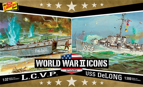 Lindberg 440 WW-II 1/32 L.C.V.P.& 1/300 USS Delong
