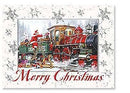 Train Enthusiast Vendors 57058301 Loading the Santa Express Christmas Cards, 12 Cards with Envelopes