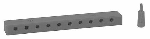 Faller 180805 Low-Voltage Distribution Terminal (Plate), 10 Sockets and Plugs, 3/32" 2.5mm (black)