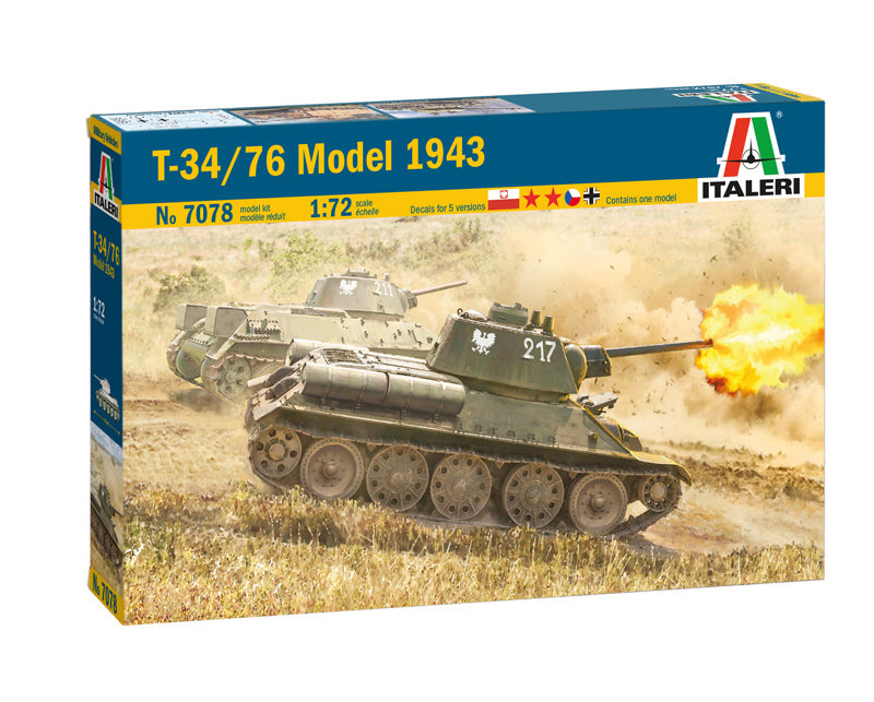 Italeri 7078 - SCALE 1 : 72 T-34/76 Model 1943