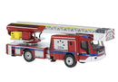 PREORDER Brekina HO PCX871077 Magirus M23L-AS Fire Ladder Truck, Assembled, Augsburg, Germany (red, white, blue, German Lettering)