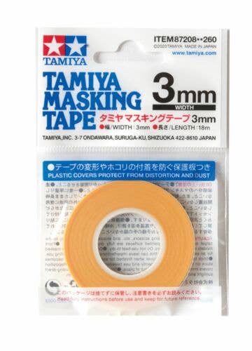 Tamiya Paints 87208 Masking Tape, 7/64" x 59' 3mm x 18m