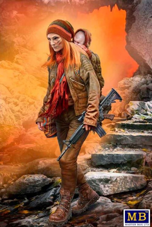 Master Box 24077 Post-Apocalyptic: Nadezhda & Baby 1:24
