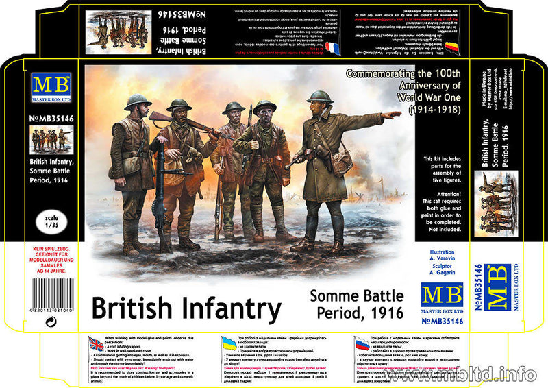 Master Box 35146 Brit Infantry Somme Battle 1:35