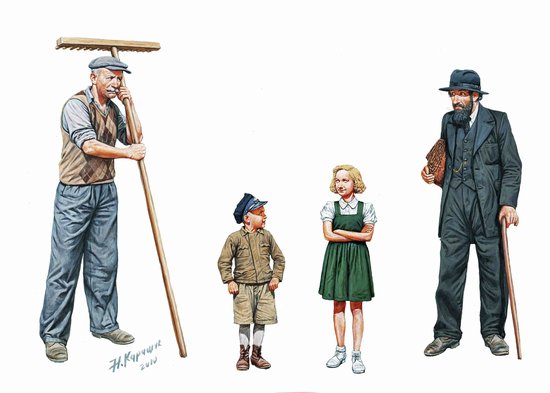 Master Box 3567 Civilians,Western Region 1:35