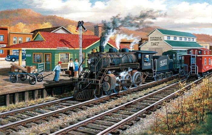 Train Enthusiast Vendors 39933 Memory Junction Jigsaw Puzzle, 1000 Pieces, 19 x 30" 48.3 x 76.2cm