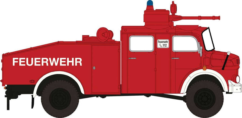 PREORDER Brekina HO 47183 Mercedes-Benz LA 1113 Wasserwerfer 4000L with Water Cannon, 1960s-70s Green | 40.49