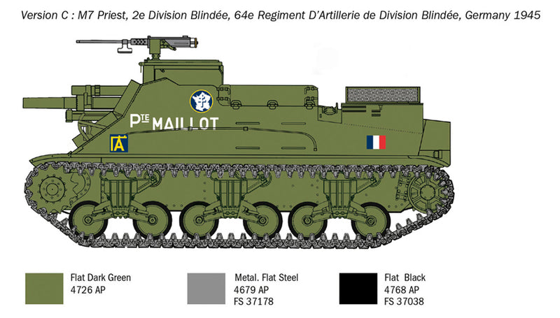 Italeri 6580 - SCALE 1 : 35 M7 Priest