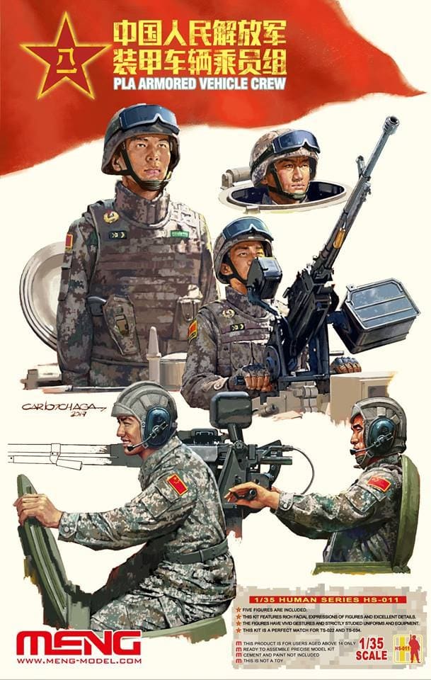 Meng Model HS011 PLA Armored Vehicle Crew 1:35