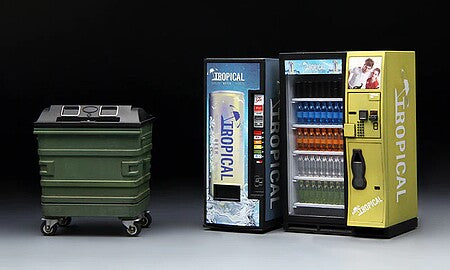 Meng Model SPS018 Soda Vending Machines + Dumpster 1:35