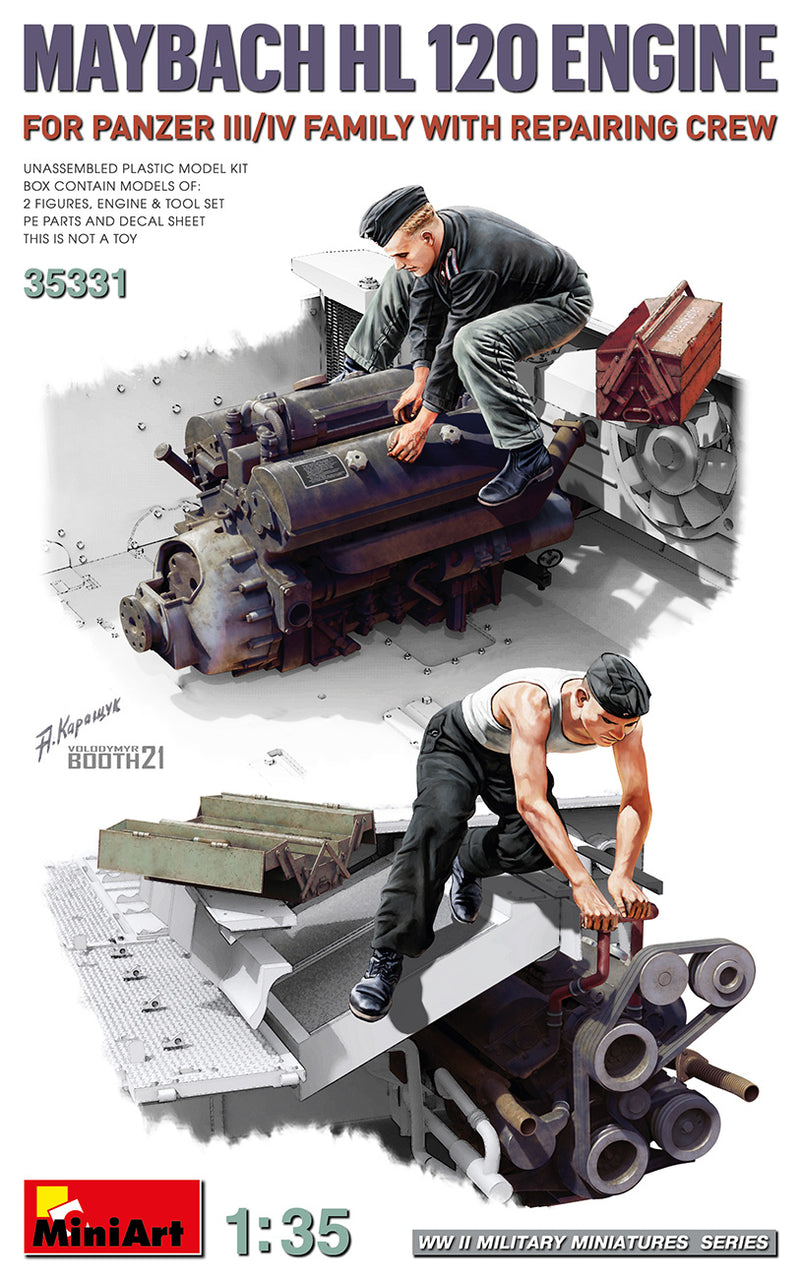MiniArt 35331 WWII Maybach HL 120 Engine w/crew 1:35