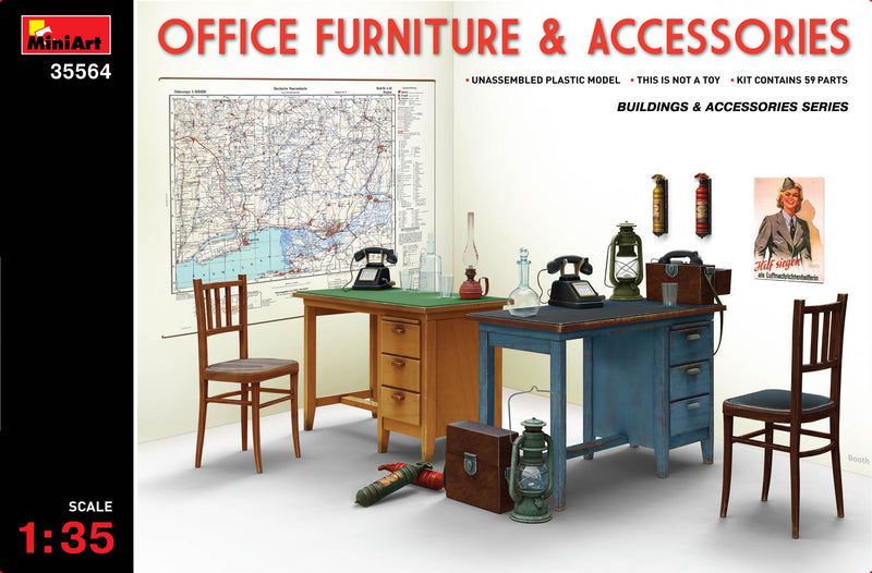 MiniArt 35564 Office Furniture & Access 1:35