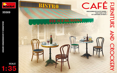 MiniArt 35569 Cafe Furniture w/acc. 1:35
