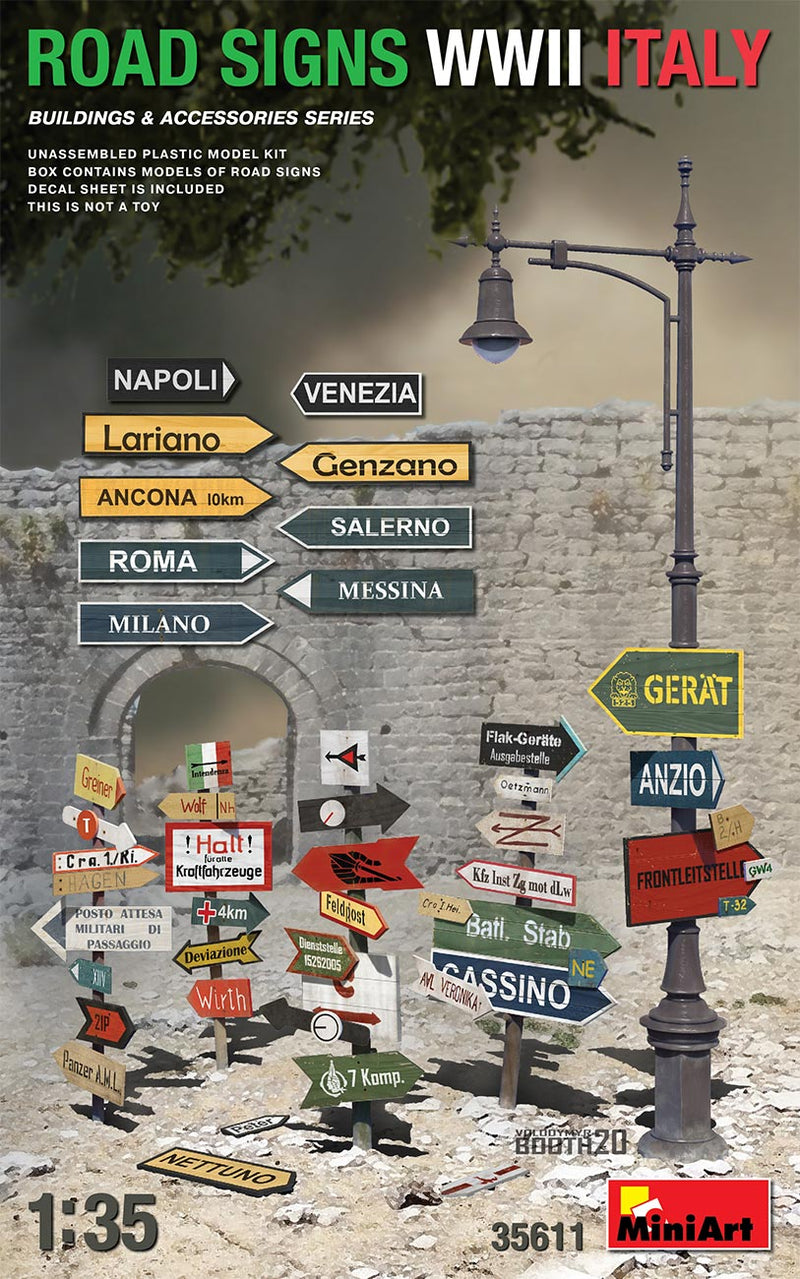 Mini Art Model 35611 WWII Italy Street Signs 1:35