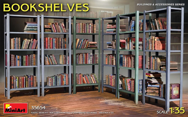 MiniArt 35654 Bookshelves w/books 1:35
