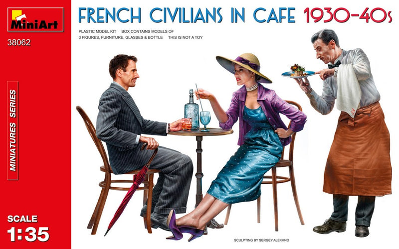 MiniArt 38062 French Civilians in Cafe w/waiter 1:35