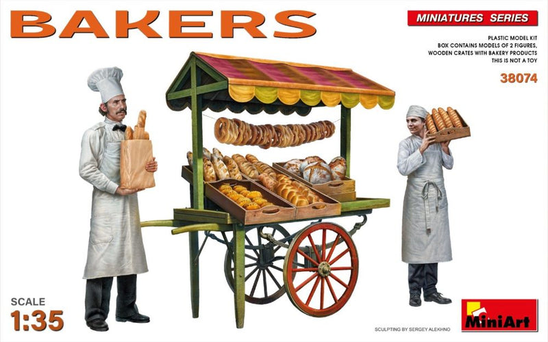 MiniArt 38074 Bakers w/bread & Cart 1:35