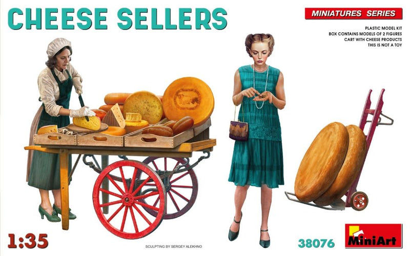 MiniArt 38076 Cheese Sellers w/cheese & cart 1:35