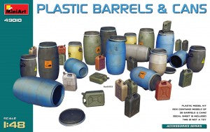 MiniArt 49010 Plastic Barrels Cans 1:48