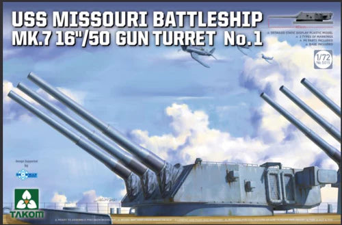 Takom Models - 5015 - 1:72 - USS Missouri battleship 16" gun turret